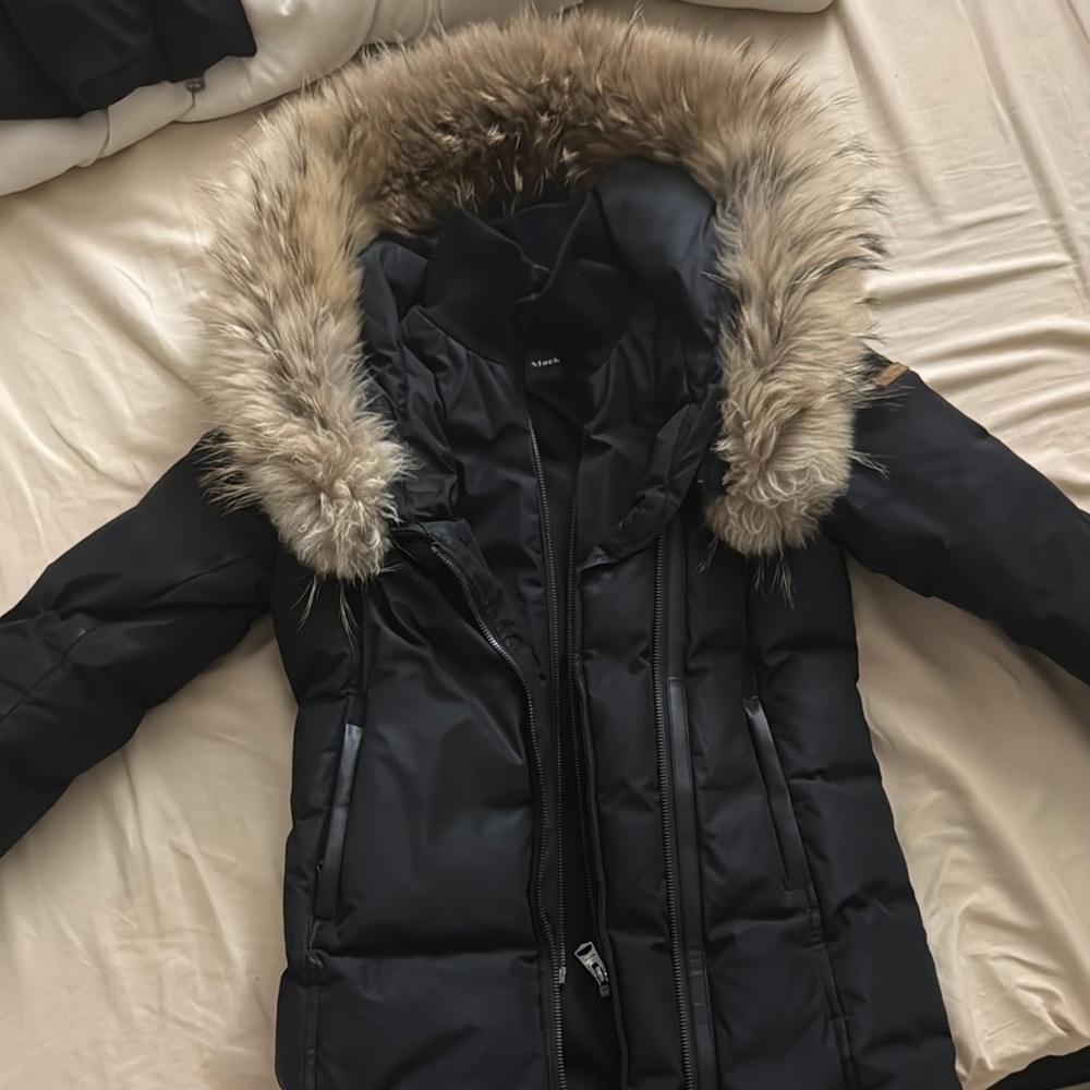 Black Fur-Trimmed Women's Jacket